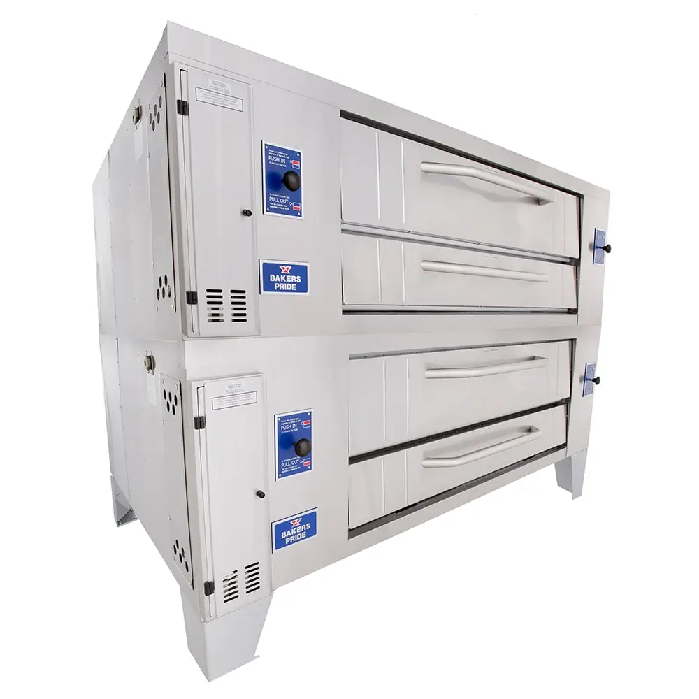 Bakers Pride Y-802 Super Deck Floor Model Double Pizza Deck Oven - Natural Gas