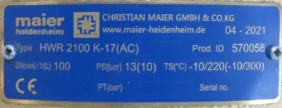 NEW MAIER HEIDENHEIM HWR-2100-K-17 ROTARY JOINT HWR2100K17