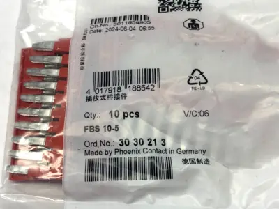 New | in-Stock Phoenix Contact Plug-In Bridge 10-Pos 23mm Length 3030213 PKG OF 10 Terminal Blocks Michigan US | Maverick Industrial Sales #1391363