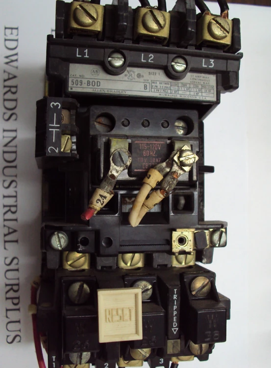 Used Allen-Bradley 509-B0D Motor Control Parts Kentucky US | Edwards Industrial Repair #975222