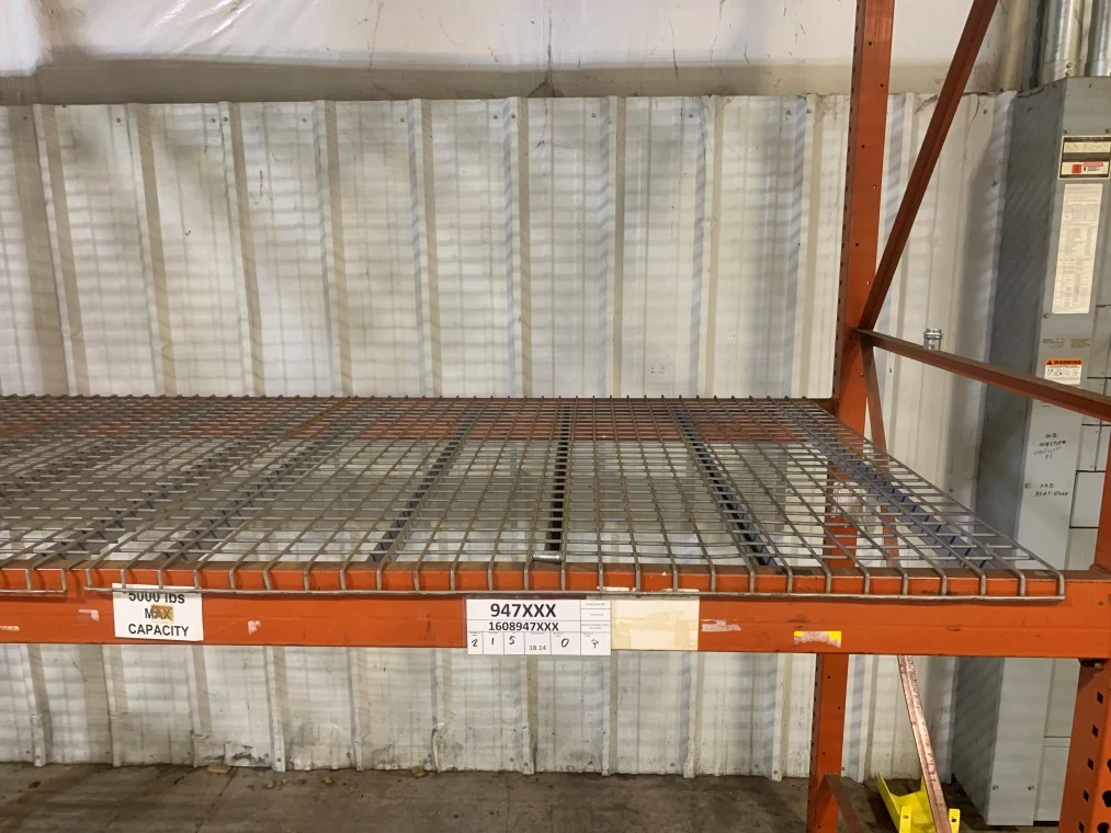 54” x 52”, 5 Channel Waterfall Style Pallet Racking Wire Decking