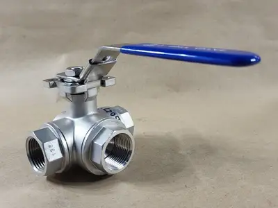 1" 1000 WOG CF8M Ball Valve, 3-Way
