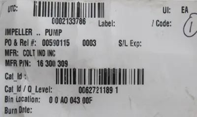 NEW COLT 16-300-309 IMPELLER 9-1/4" DIA. 16300309