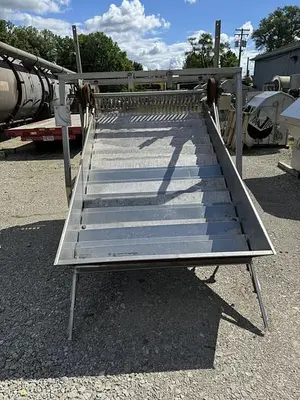 USED MAGNUSON ENGINEERING SHUFFLO FEEDER AND SLICER 54" WIDE