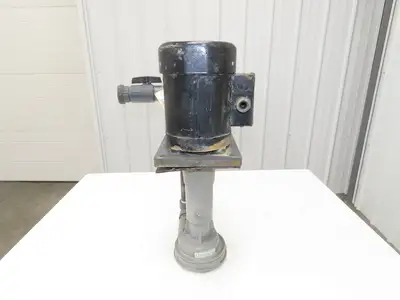 PVC Plastic Chemical Immersion Pump 1.25x1"npt 3/4Hp 115/230V 1PH 13" Depth