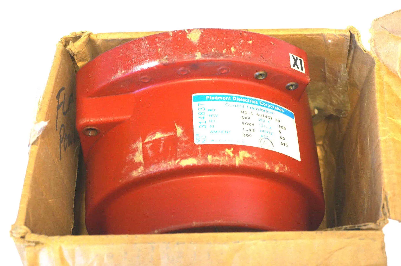 NEW PIEDMONT DIELECTRICS MC-5 401437 K4 CURRENT TRANSFORMER MC5