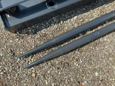 New JCT Bale Spear Skid Steer Attachment, Universal Quick Attach, Has Two Spears that Stick Out Appr...