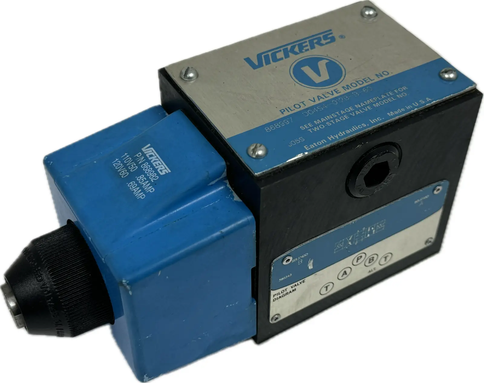 NEW VICKERS DG4S4-012B-B-60 PILOT VALVE 868997 W/ 868982 COIL