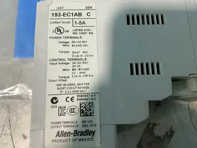 Used ALLENBRADLEY 193EC1AB Motor Control Parts Ohio US | HGR 24 #1545341