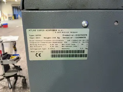USED 2011 ATLAS COPCO GX7 FF