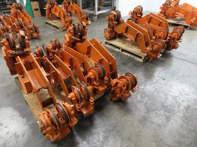 Cleveland Tramrail Bridge Crane Motorized End Truck Drive WB 6.5" Wheel Set of 4