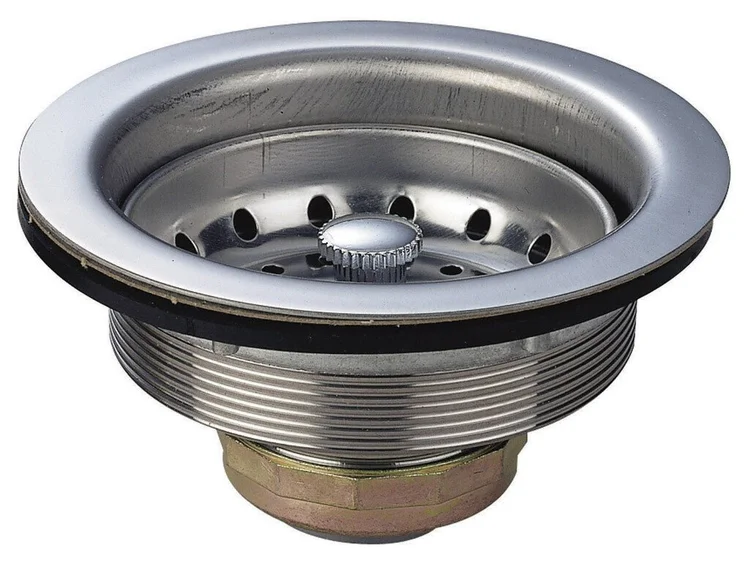 New | in-Stock BK-Resources New Stainless Steel Basket Drain with crumb cup, 3.5" opening, 1.5" Food, Restaurant, & Bakery Parts & Accessories Illinois US | Falcon Restaurant Supply #1376765