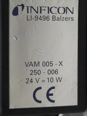 USED INFICON VAM005-X LI-9496 BALZERS