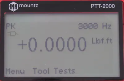 USED MOUNTZ PTT-2000 TORQUE AND ANGLE ANALYZER RTSX50F PTT2000 072999