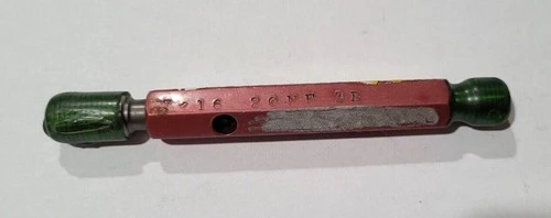7/16-20 NF 3B  GO & NO GO Thread Plug Gage GO P.D. .4050 & NOGO P.D. .4091