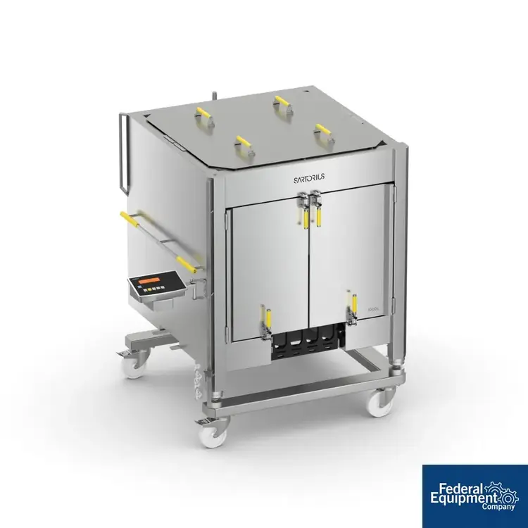 New | in-Stock Sartorius 1,000 Liter Sartorius Palletank for Mixing Jacketed PED with Weighing, S/S Fermenters / Bioreactors GB | Federal Equipment Company #127230