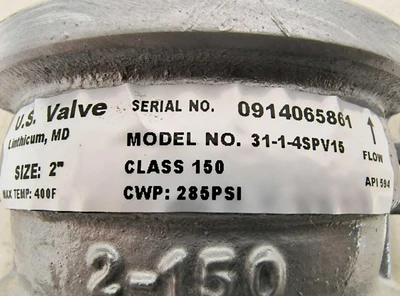 U.S. Valve 31-1-4SPV16 Check & Foot Valves | Fram Fram LLC (8)