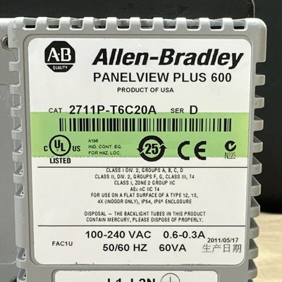 Used Allen-Bradley 2711P-T6C20A D Automation Control (HMI) Indiana US | J&J Industrial Supply #1404034