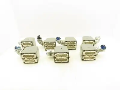 GW Connect GWD32 Heavy Duty Power Connector Male 32 Pin Hood Side Entry Lot Of 7