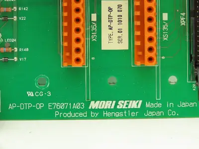 Mori Seiki E76071A03 Adapter Circuit Board Relay