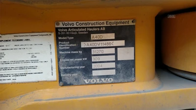Used 2005 VOLVO A40D Articulated Dump Trucks New York US | Abele Tractor #1343144