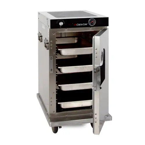 Cres Cor H-339-SS-128C 1/2 Height Insulated Mobile Heated Cabinet W/ (8) Pan Capacity, 120v