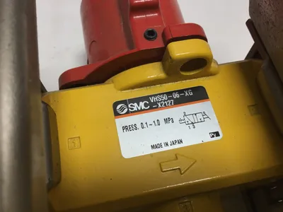SMC VHS50-06-XG-X2127 Pneumatic Safety Lockout Shutoff Valve w/Silencer Press 0.1-1.0MPa