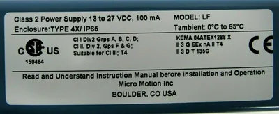 NEW MICRO MOTION LF4M32411VFAEDAZZ FLOW METER LF SERIES