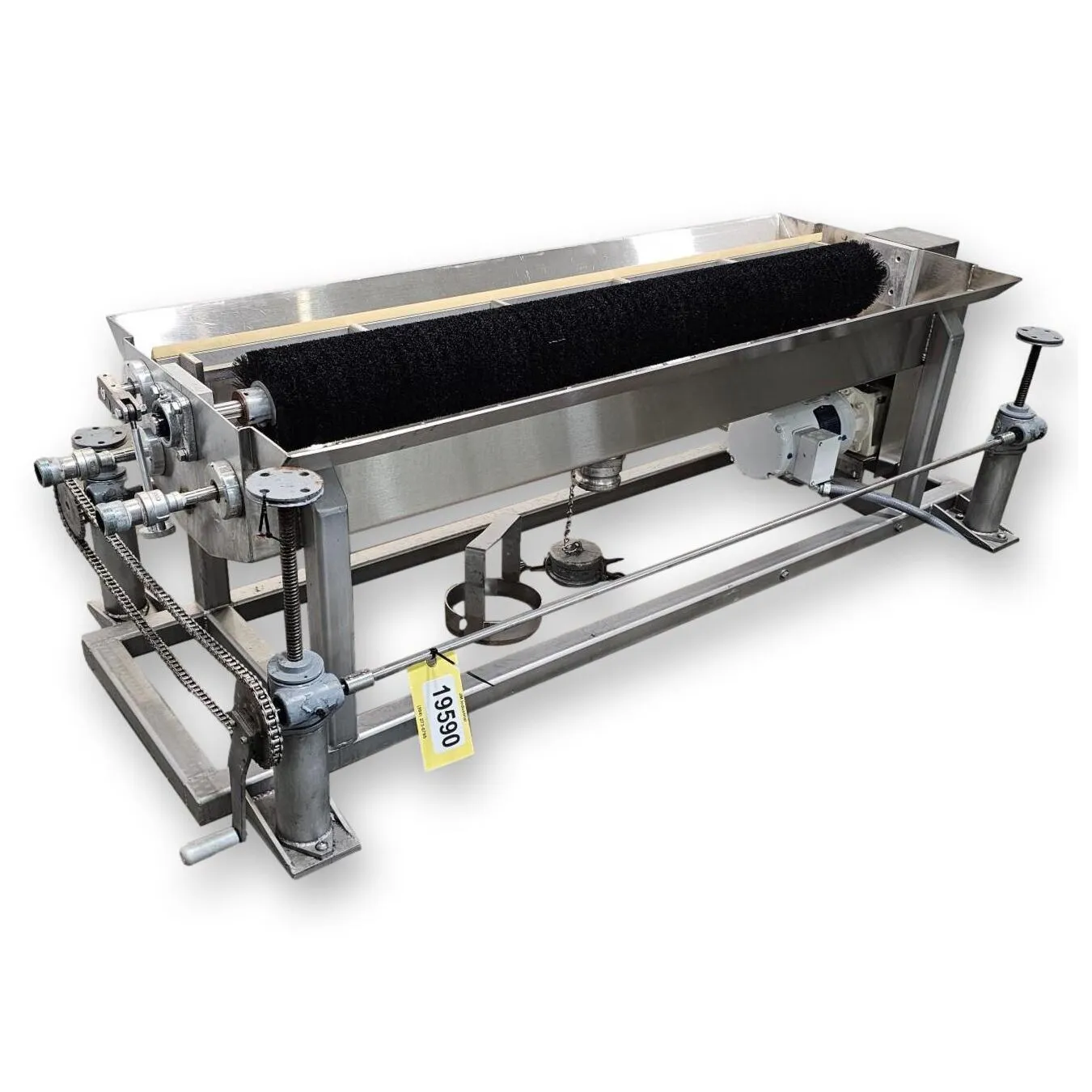 Used 1/2HP Motorized Sanitary Conveyor Belt Washing System - 54"W