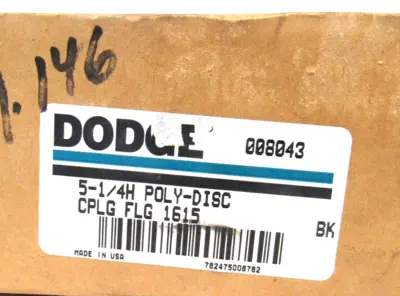 NEW DODGE 5-1/4H POLY-DISC COUPLING FLANGE 008043