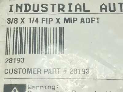 New | in-Stock Midland Industries Adapter 3/8" Female NPTF x 1/4" Male NPTF LOT OF 10 Parts Michigan US | Maverick Industrial Sales #1391085