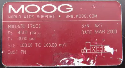 USED 631-176C1 SERVO VALVE 631176C1