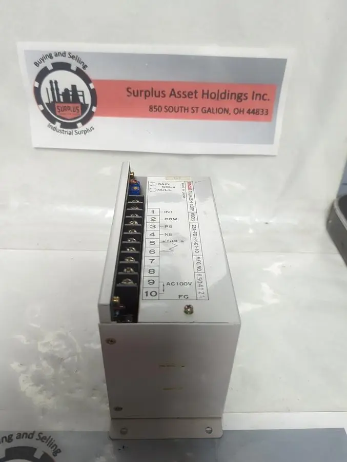Used NACHI EBA-PD1-N-C1-10 Industrial Controls Ohio US | Surplus Asset Holdings #1363945