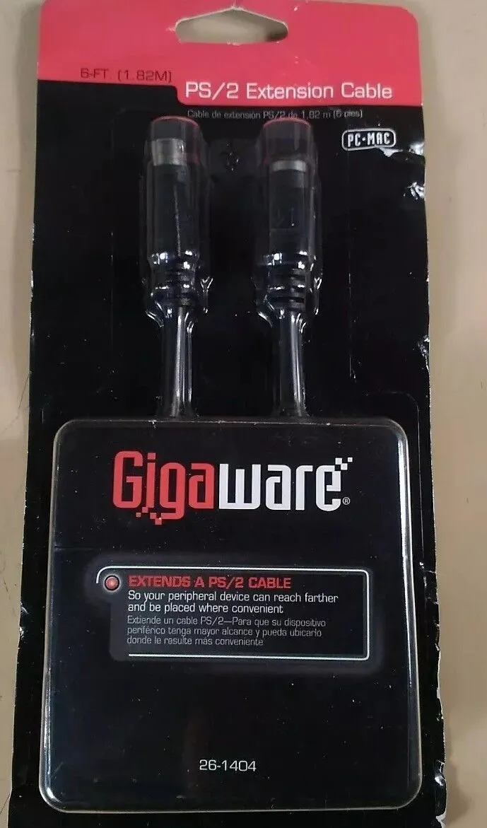 Gigaware PS/2 Extension Cable ( 26-1404 ) 6-FT. 5D-3