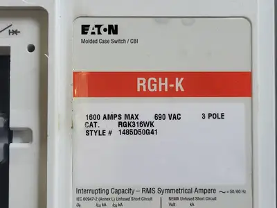 New | in-Stock EATON RGK316WK Switchgears British Columbia CA | Lenmark #240170