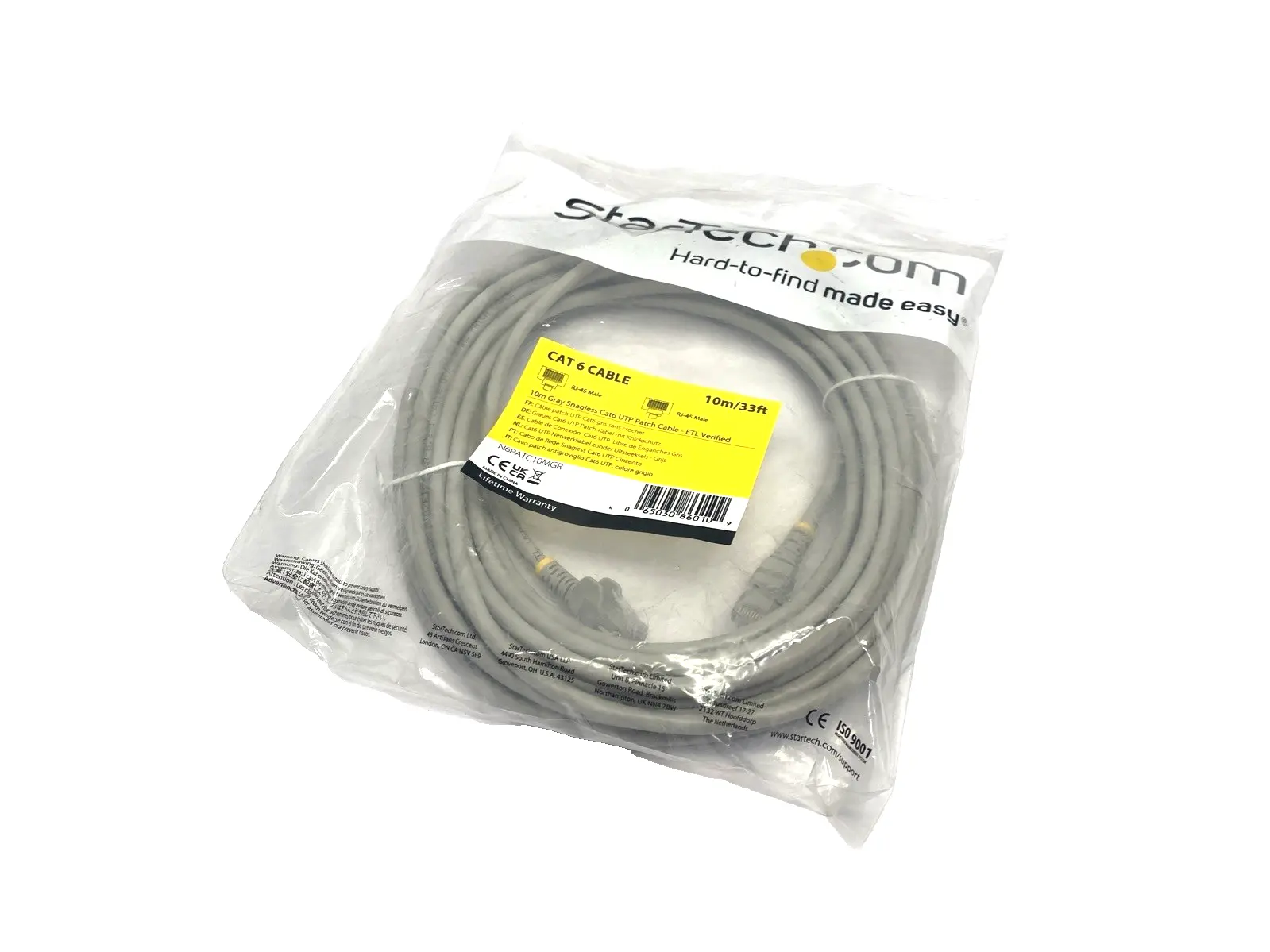 NEW STARTECH 10M CAT6 ETHERNET CABLE