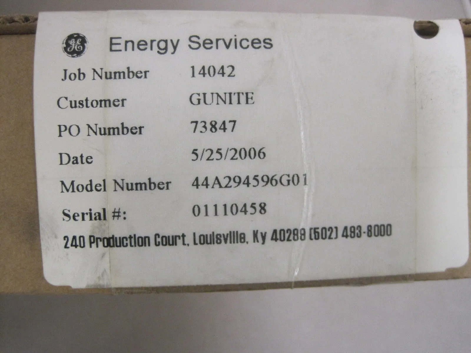 GE GENERAL ELECTRIC AA4294596G01 BOARD