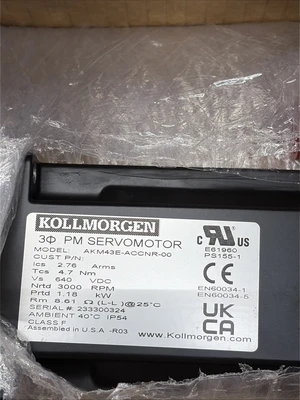 New | in-Stock Kollmorgen AKM43E-ACCNR-00 Servo Motors Indiana US | J&J Industrial Supply #1547835