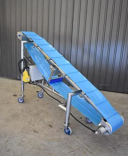 Used Belt Conveyor, 13’’ Wide X 115’’ Long, Variable Speed