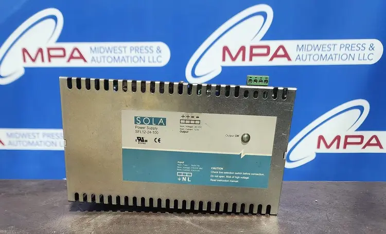 Used SOLA SFL12-24-100 Power Supplies Michigan US | Midwest Press and Automation #1232316