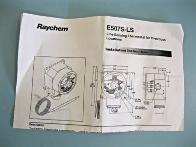 Raychem E507S-LS Line Sensing Thermostat 25-325F° NEW G13