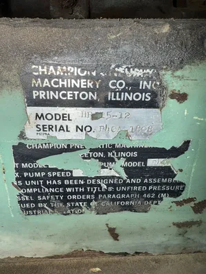 CHAMPION HR 15-12 PISTON TYPE | Turner's Machinery (3)