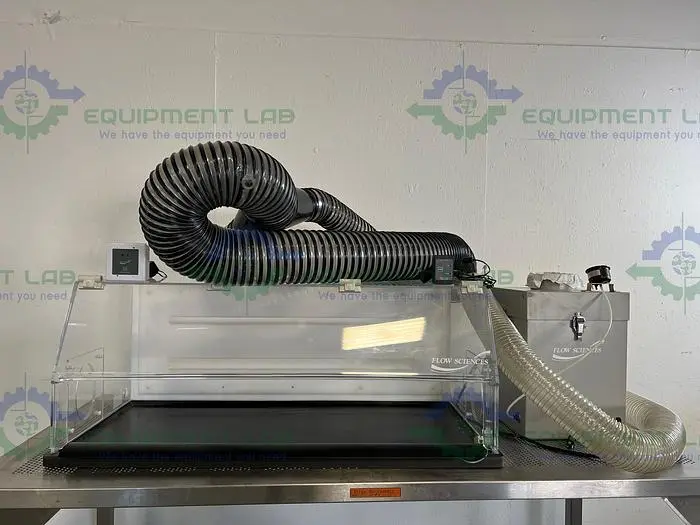 Used FLOW SCIENCES FS2020BKGVA 4' VENTED BALANCE SAFETY ENCLOSURE W/ FS-410-SS MOTOR Fume Hoods | Equipment Lab #486120