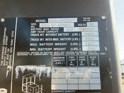 Used RAYMOND EASI-OPC30TT Misc Forklifts Michigan US | Miedema Asset Management Group #1568280