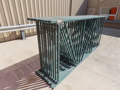 Interlake 12' x 60" Teardrop Pallet Racking Upright 3"x1-5/8" Leg Green