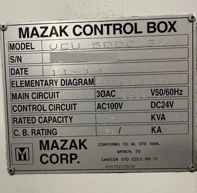 USED 2014 MAZAK VCU-500C 3X
