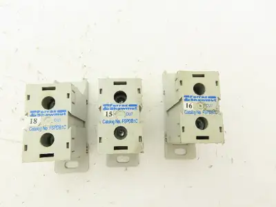 Ferraz Shawmut FSPDB1C Power Distribution Block 600V 175A Line 2/0-#14 Lot of 3