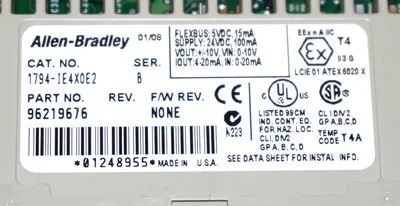 ALLEN BRADLEY 1794-IE4X0E2 COMBO MODULE 1794IE4X0E2