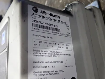 Used ALLENBRADLEY 280DF12710CGRW3P1 Starters Ohio US | HGR 24 #883903