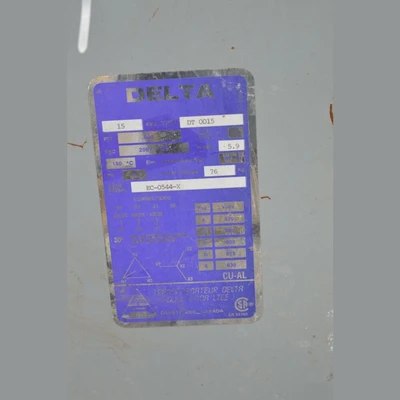 Delta 15 kVA Transformer